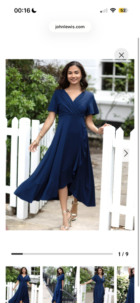 Where to find a flattering dress like this for a fuller bust and slim hips