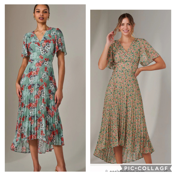 Opinions on two spring wedding guest dresses for an hourglass shape