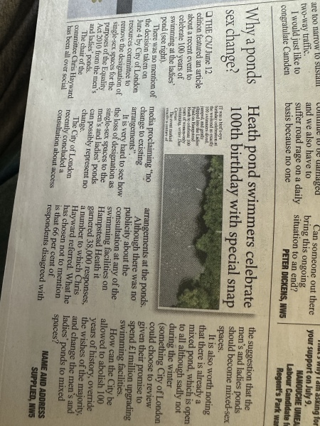 Sex Matters - Hampstead Heath Ponds -
