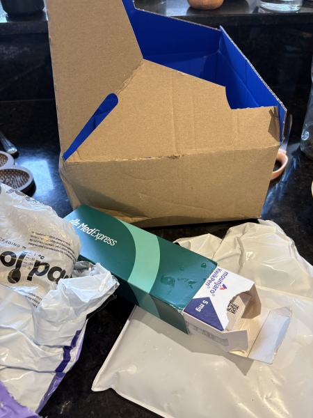 Pen box open on delivery. WWYD?