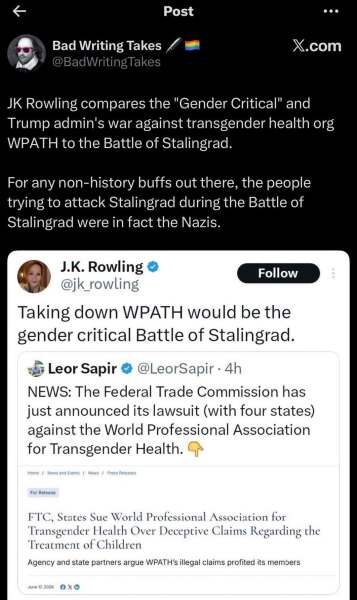 Rowling Makes a Stand