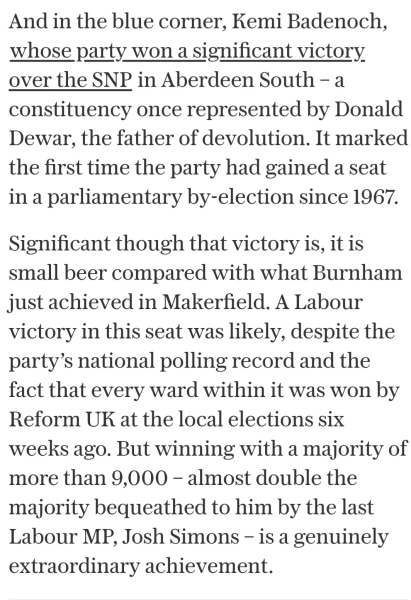 Burnham has won. More turmoil?