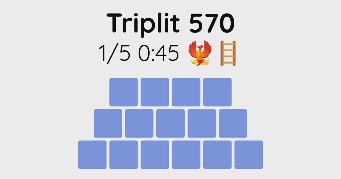 Yet another new word game - let me introduce you to Triplit!