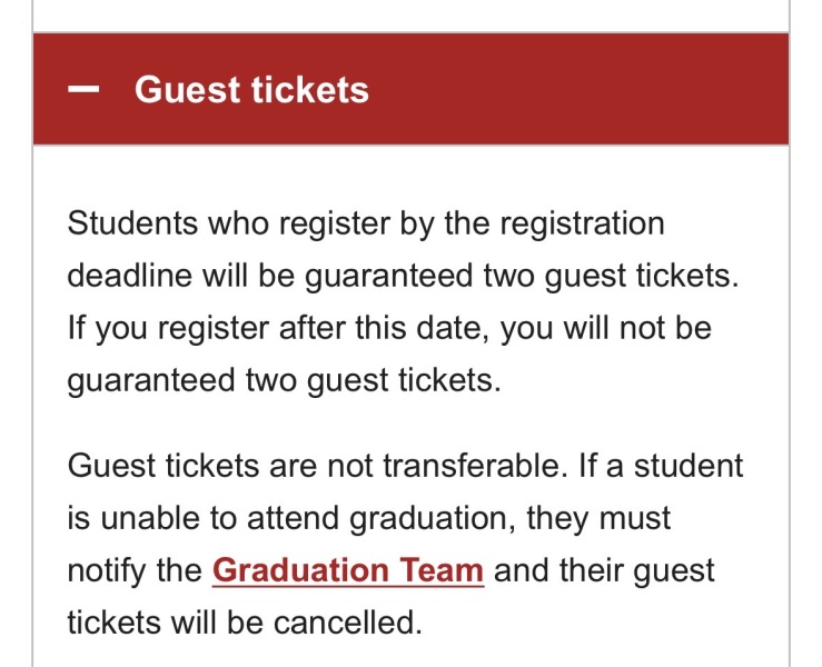 Daughter unable to attend her graduation ceremony as it is full. Advice please