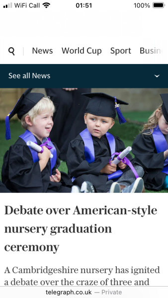 Leaving primary - no celebration