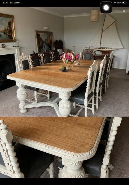 How can I find a new home for a large oak dining table