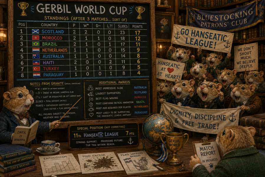 The Gerbil World Cup at the Bluestocking!