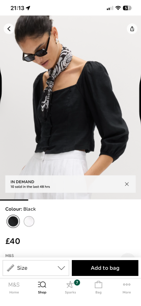 a hard one - black long sleeve blouse suitable for hot weather?