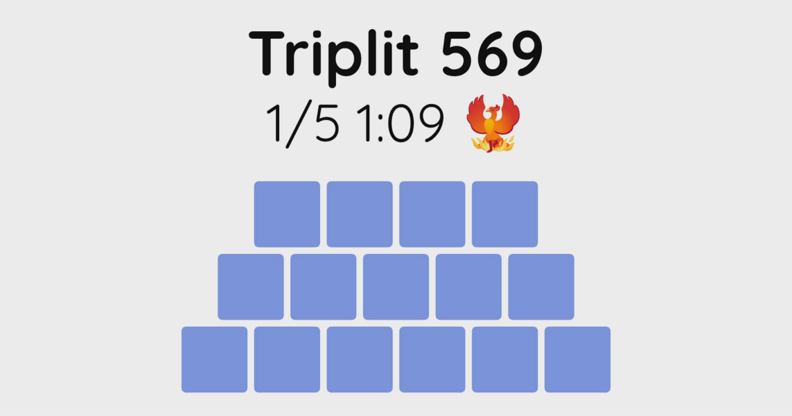 Yet another new word game - let me introduce you to Triplit!