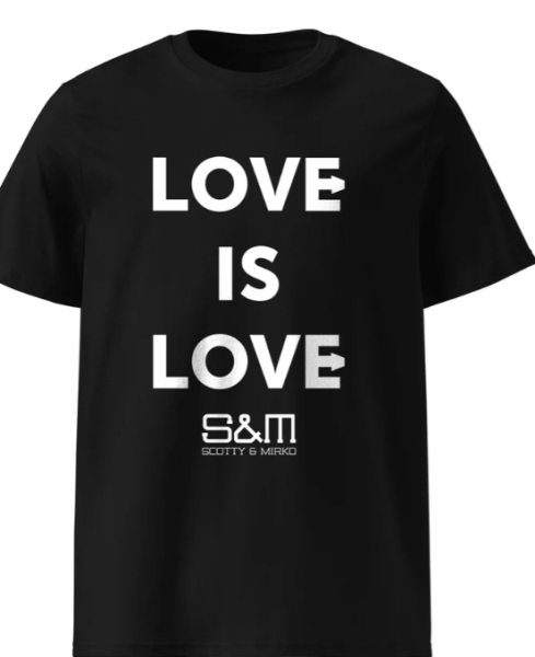 "Love is Love" T-shirt by Stonewall and S&M (yes, really)