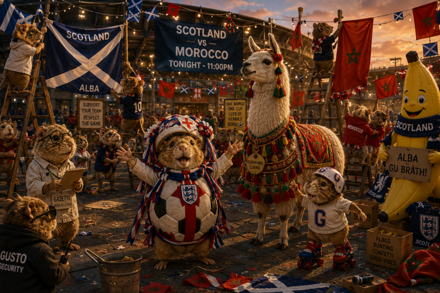 The Gerbil World Cup at the Bluestocking!