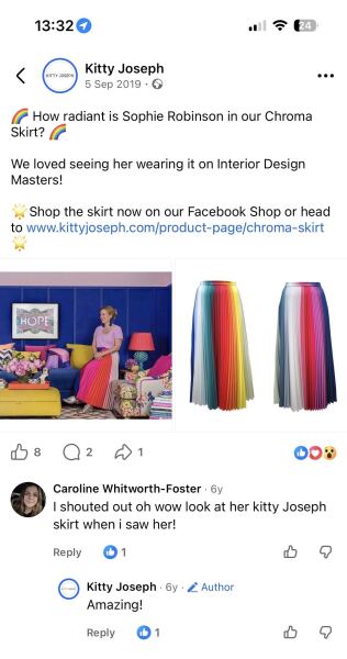 Rainbow pleat skirt