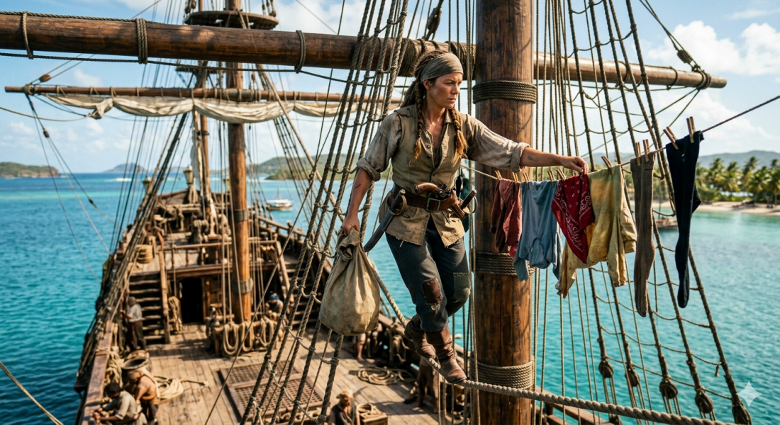 The Bluestocking Womens Pub in an Adventure with Pirates!
