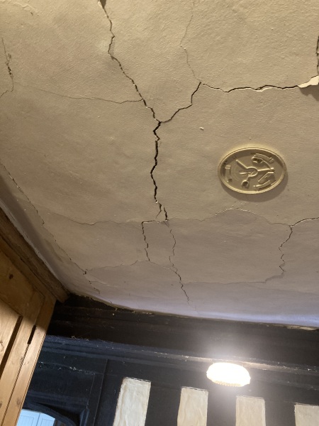 Bumps in lath and plaster ceiling