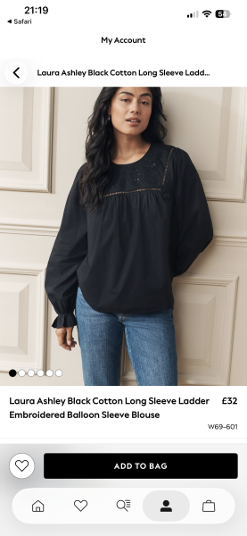 a hard one - black long sleeve blouse suitable for hot weather?