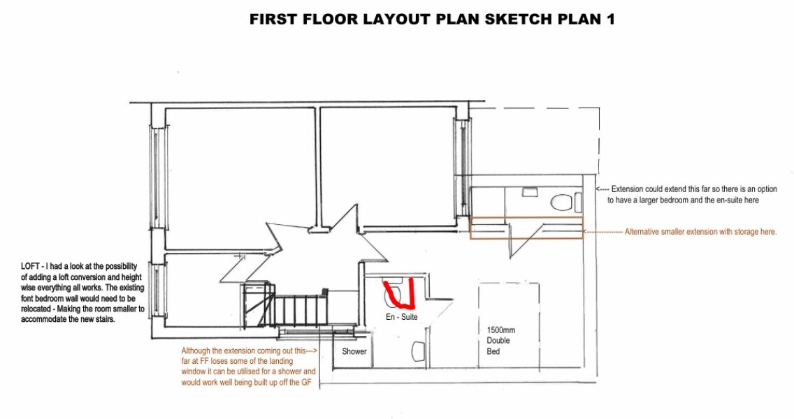 Extension Plan - where to put ensuite?