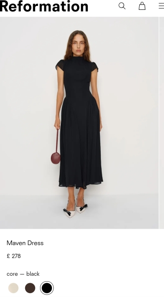 Recommendations for an elegant black dress to wear to my partner's funeral
