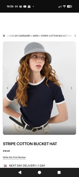 Stylish sunhat for curly hair