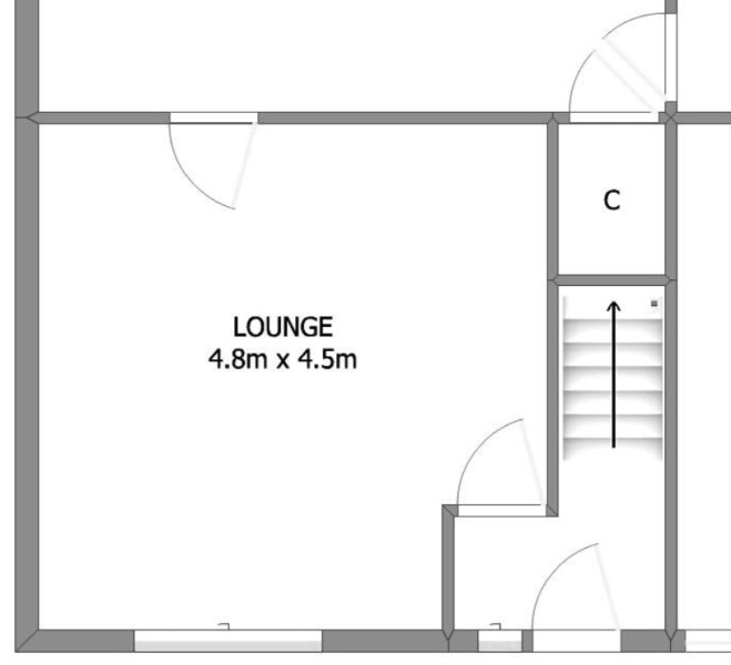 Would extending the hallway improve flow without making the living room too small?