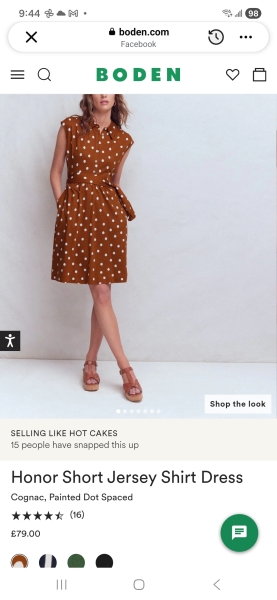 Help me find a brown polka dot midi dress