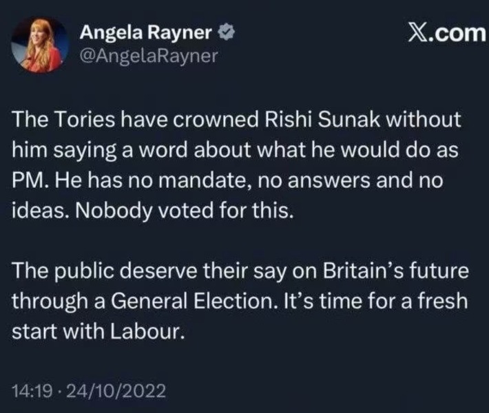 To think if Keir Starmer is ousted there should be a general election