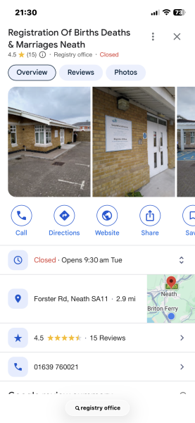 It's a fkn REGISTER OFFICE