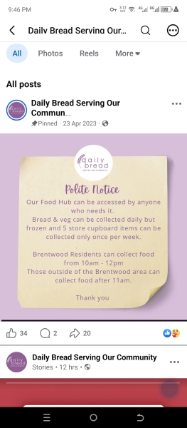 To be shocked my friend is using the food bank?