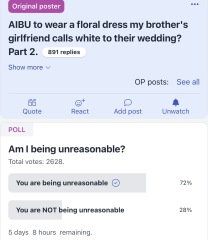 AIBU to wear a floral dress my brother's girlfriend calls white to their wedding? Part 2.