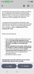 Childminder wants to close at 1pm for the rest of the week