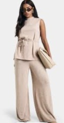 What could I wear with a sleeveless tunic to a garden party?