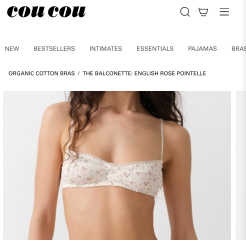 Lightly padded cotton balconnette bras