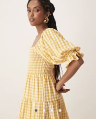 Can anyone help me find a yellow gingham boho dress?