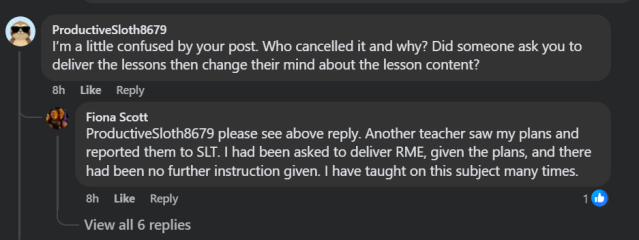 Aberdeen teacher complaining about being blocked from teaching LGBT+ to 7 year olds