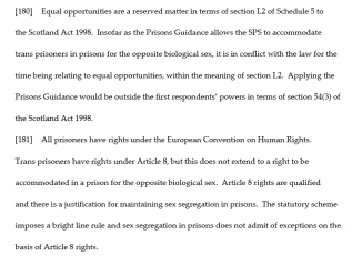 Another victory! For Women Scotland v Scottish Ministers in prisons case
