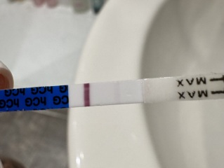 Faint positive pregnancy test five days before period after previous miscarriages