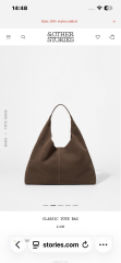 Brown slouchy tote bag