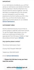 Newcastle relocation: choosing a secondary school