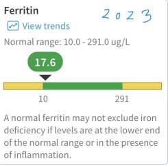 Extremely low ferritin, no transfusion accepted. What else can I do?