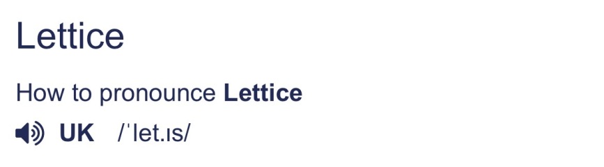 Lettice/Letitia/Leticia