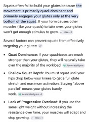 Sore from squats but not seeing any change to glutes?