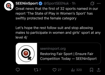 The first of Seen in Sports 32 targets has updated eligibility to female only