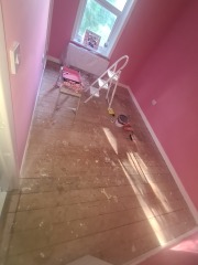 Can I sand and paint these floorboards as they are?