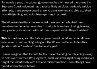 Translucent's Steph Richards to sue the labour party.