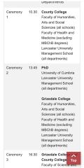 Daughter unable to attend her graduation ceremony as it is full. Advice please