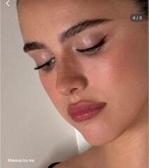 Lipstick put on around the lips