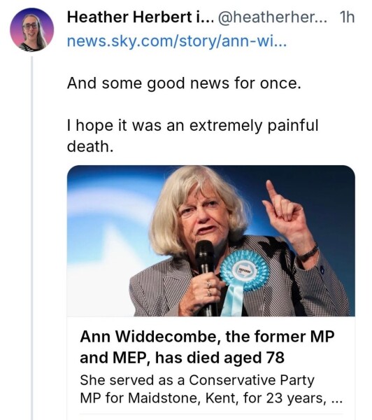 Police investigating death of Ann Widdicombe