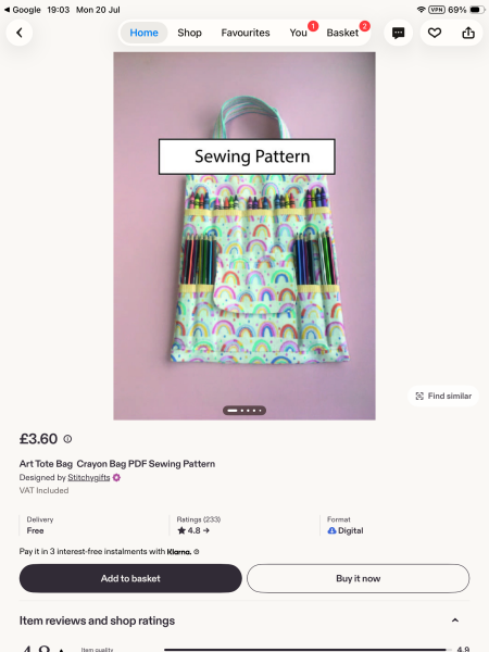 No interest in my handmade crayon tote bags on Marketplace