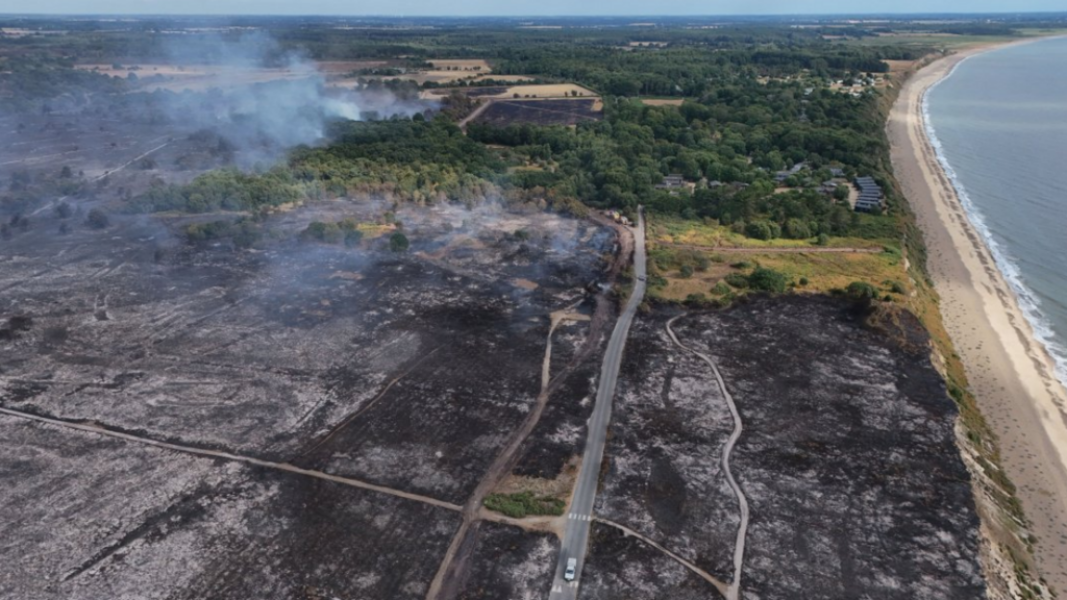 Wildfire in Suffolk.
