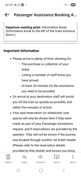 Passenger assistance on trains