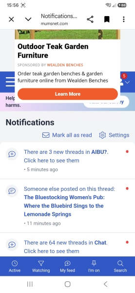 Ad covering half of page on mobile